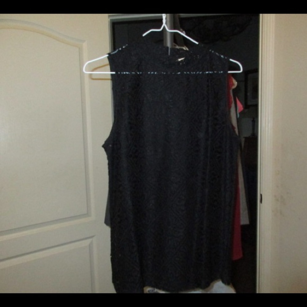 Loft black lace top
